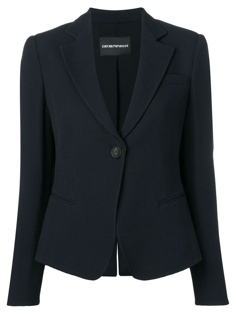 Emporio Armani textured blazer - Blue