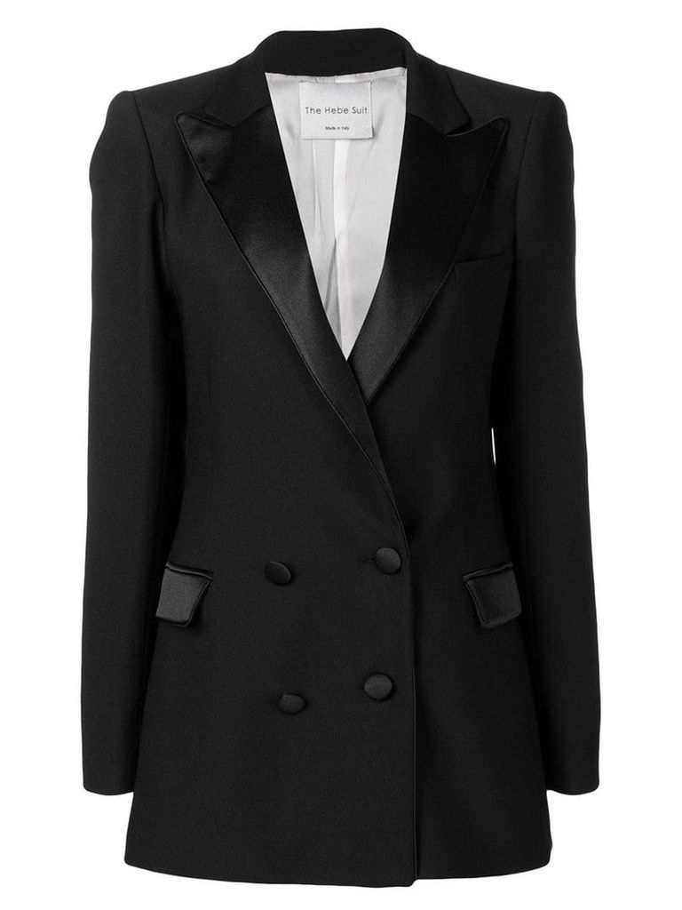 Hebe Studio double-breasted fitted blazer - Black
