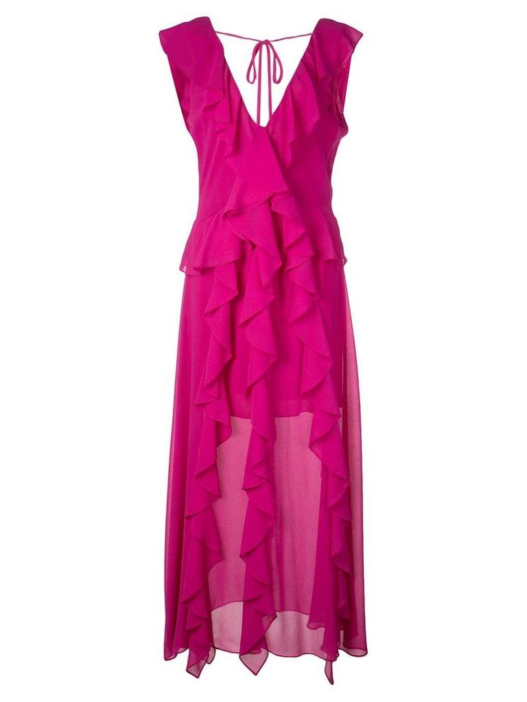 Misa Los Angeles ruffled long dress - Pink