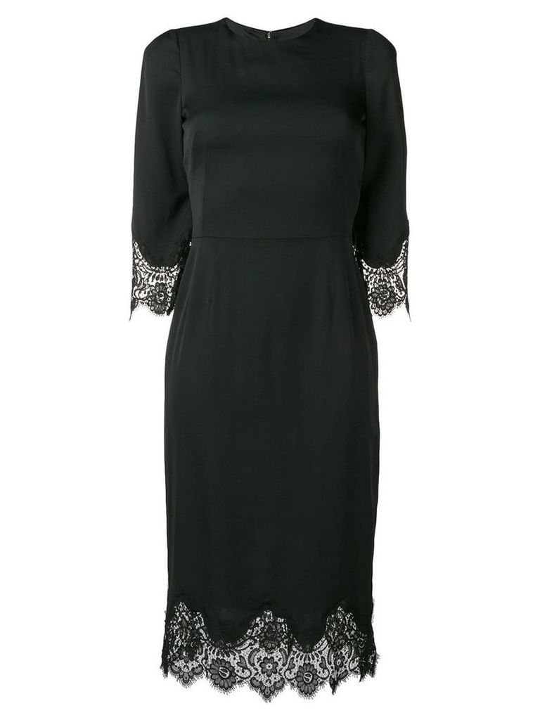 Dolce & Gabbana lace-trimmed dress - Black