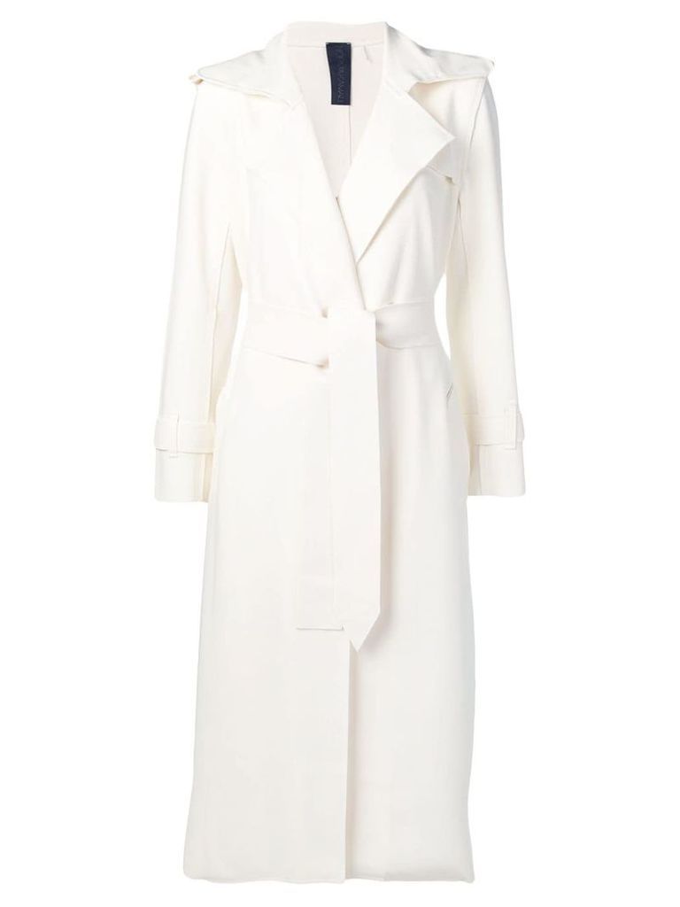 Norma Kamali tie waist coat - White