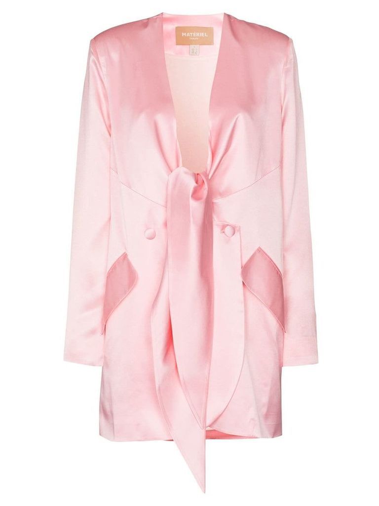 Matériel front tie detail blazer - Pink