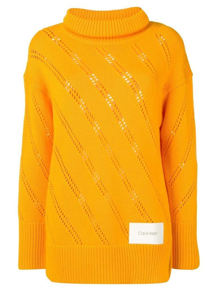Calvin Klein oversized roll neck sweater - Yellow