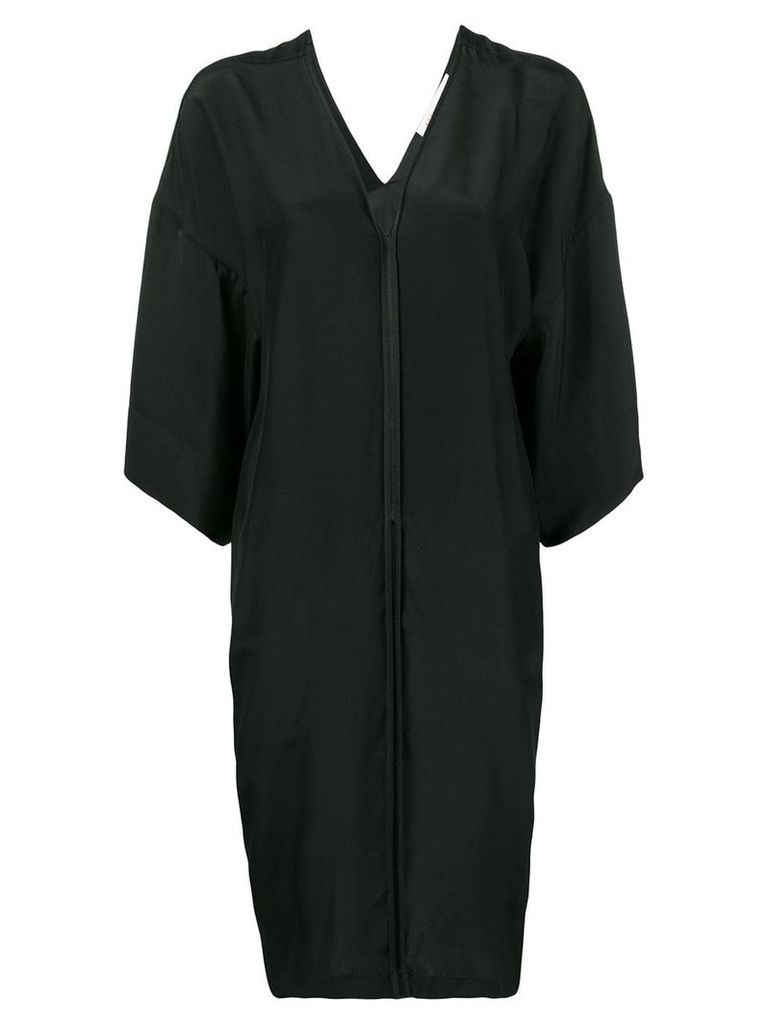 A.F.Vandevorst v-neck silk dress - Black