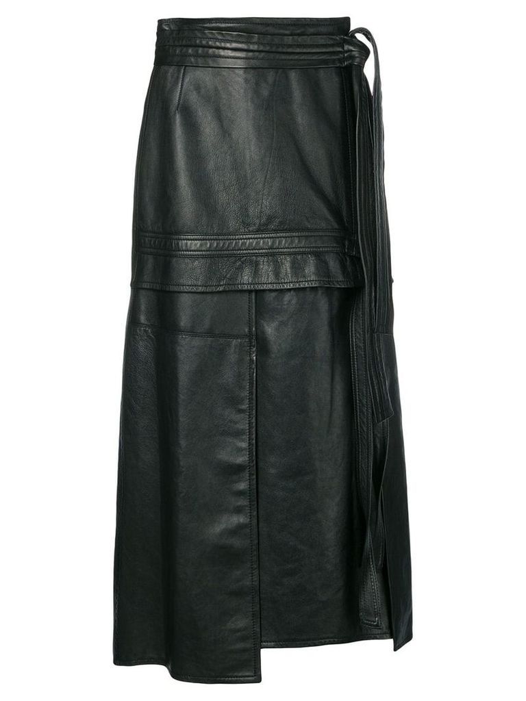 3.1 Phillip Lim Leather Patchwork Skirt - Black