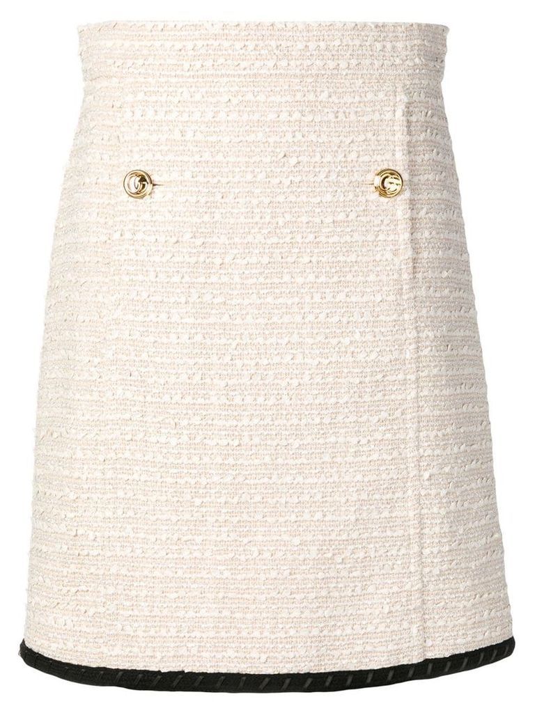 Gucci tweed A-line skirt - Neutrals