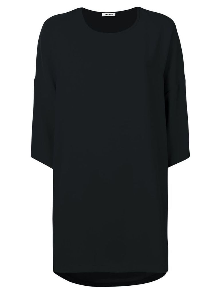 P.A.R.O.S.H. short-sleeve flared dress - Black