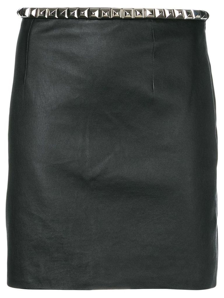Alexander Wang fitted lambskin skirt - Black