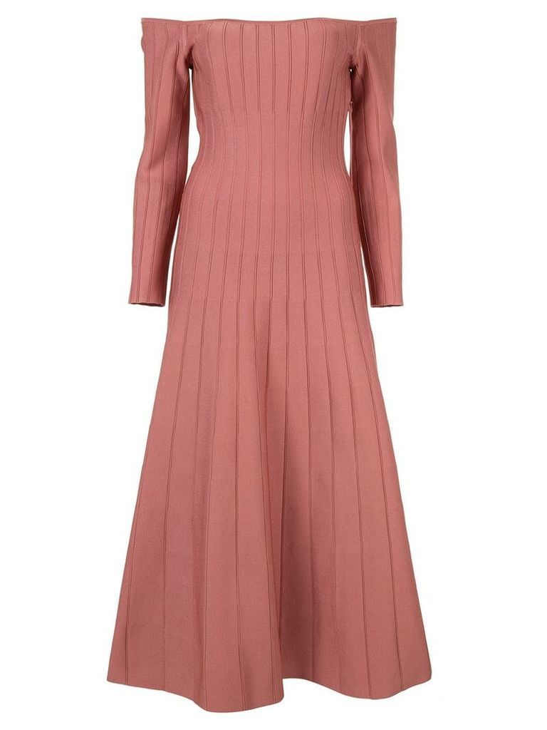 Casasola off-the-shoulder pleated dress - Pink