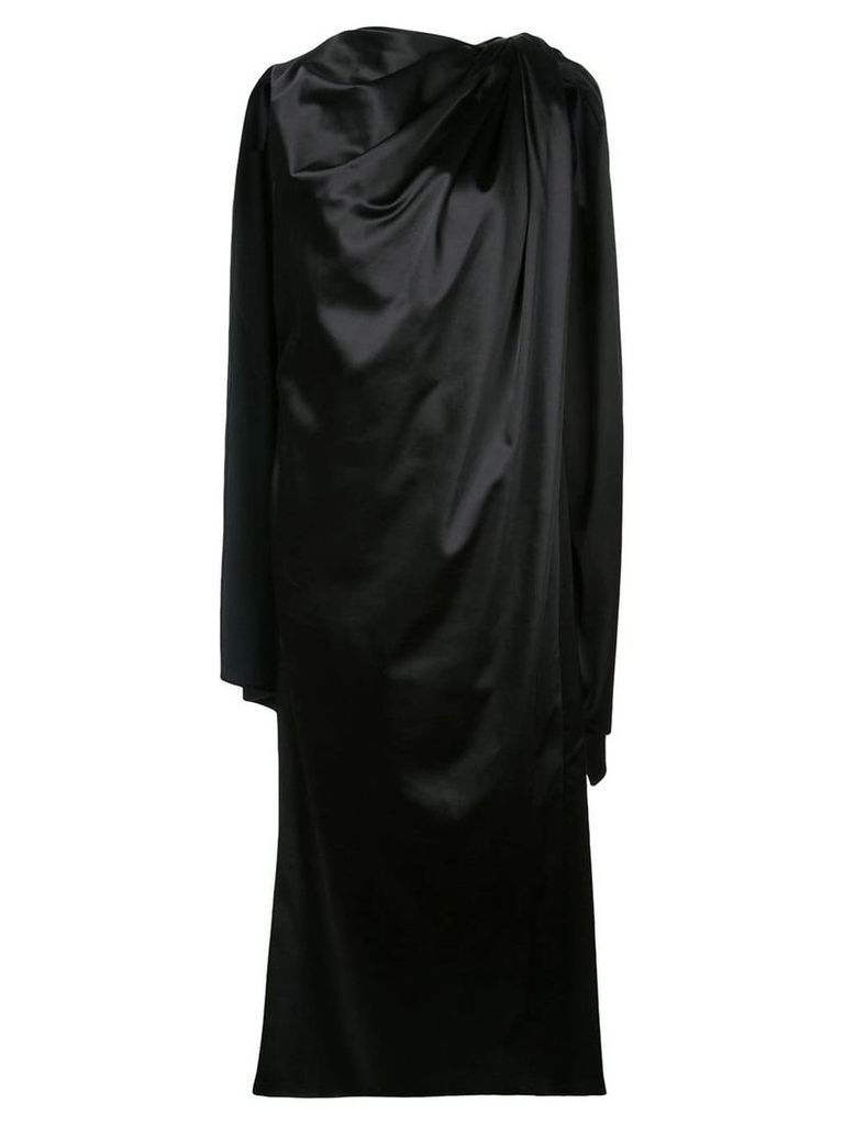 Marina Moscone cape detailed dress - Black