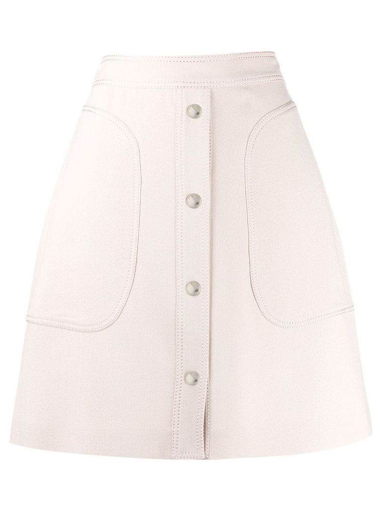Giambattista Valli button down a-line skirt - Pink