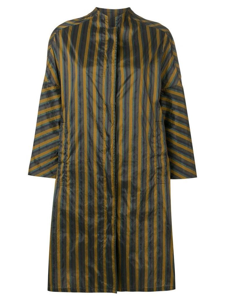 Aspesi oversized striped raincoat - Green