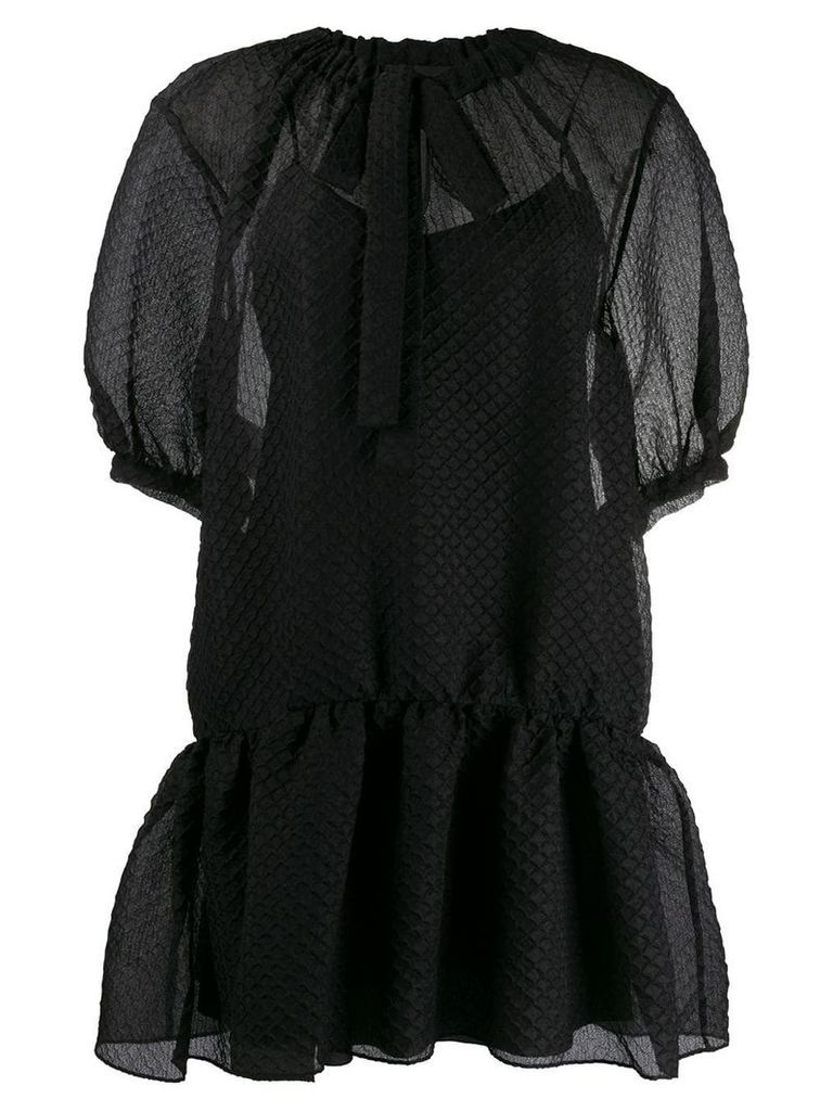 Boutique Moschino layered bow tie dress - Black