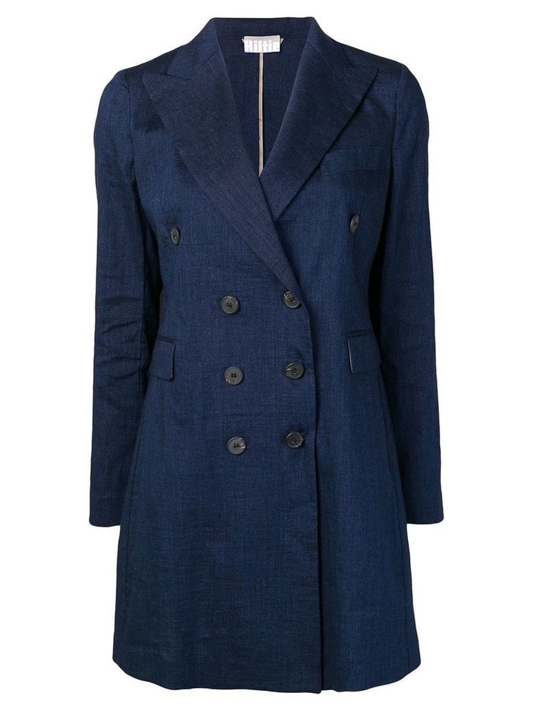 Kiltie double breasted coat - Blue