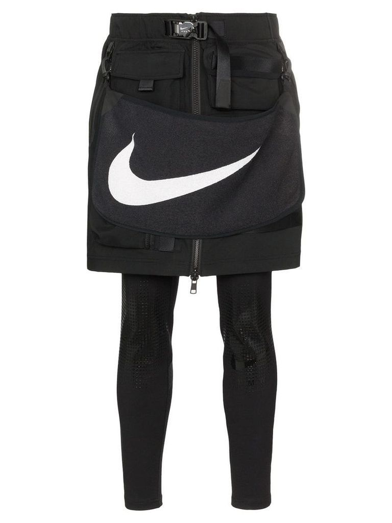 Nike x MMW logo towel utility skirt - Black