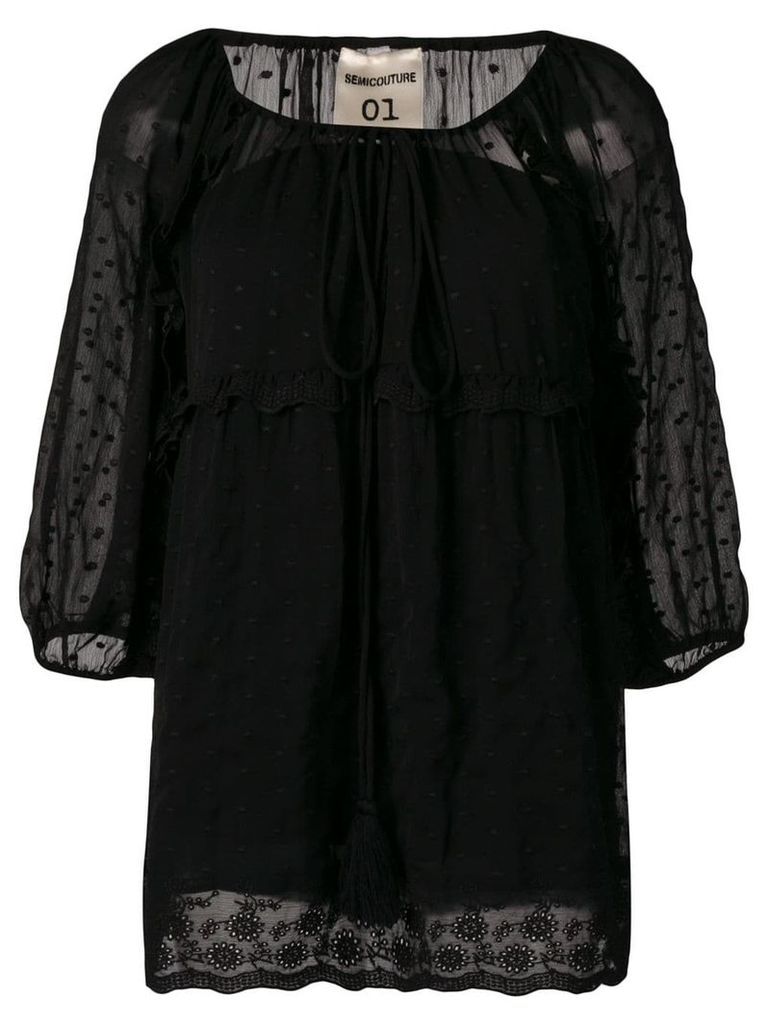 Semicouture embroidered blouse - Black