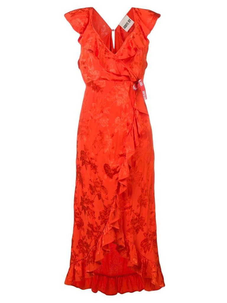 Aniye By wrap-around lace dress - Orange