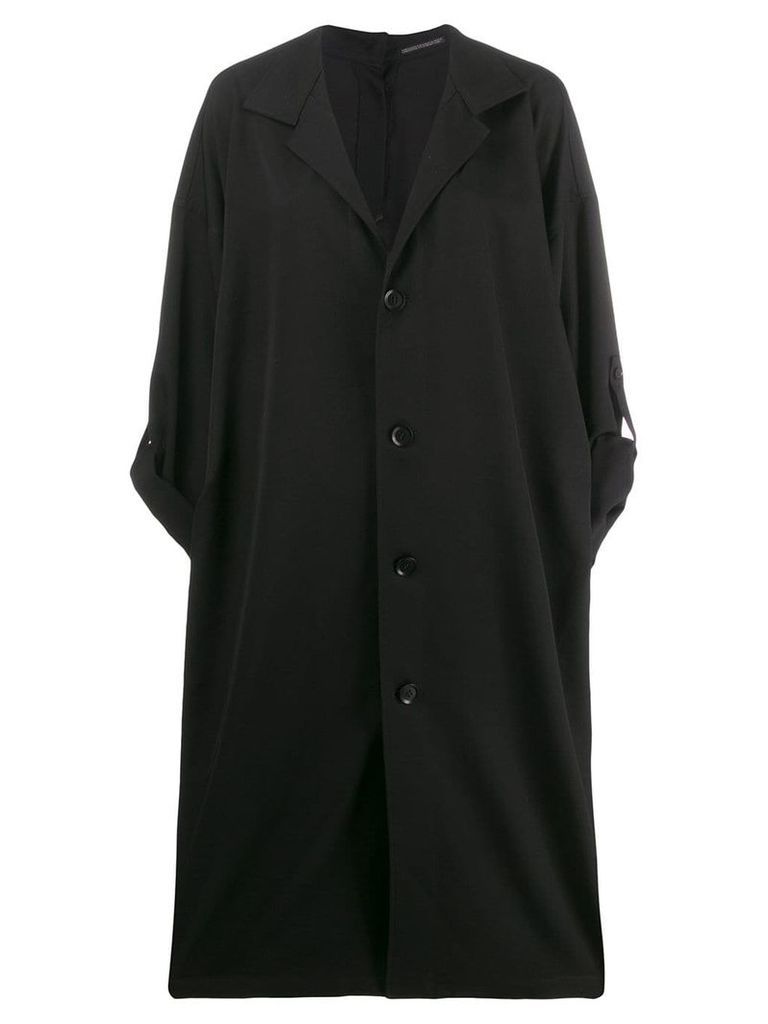 Yohji Yamamoto oversized trench coat - Black