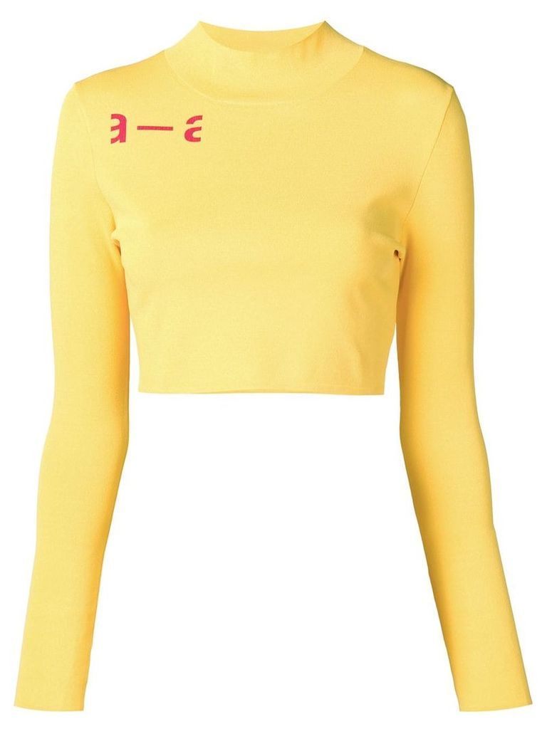 Artica Arbox cropped long-sleeved tee - Yellow