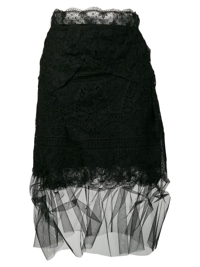 Ermanno Scervino lace tulle skirt - Black