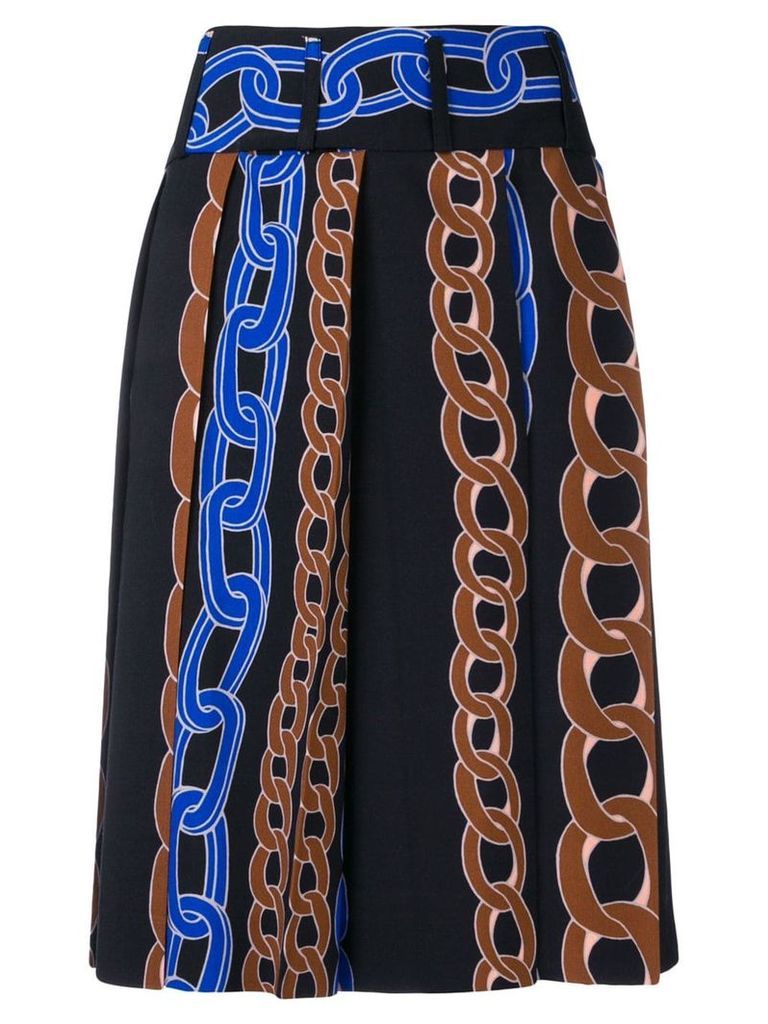 Marni cable chain print skirt - Black
