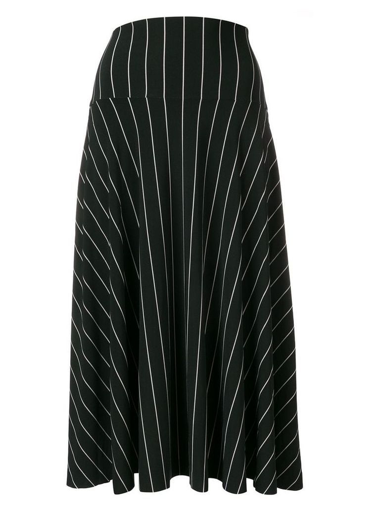Norma Kamali striped skirt - Black