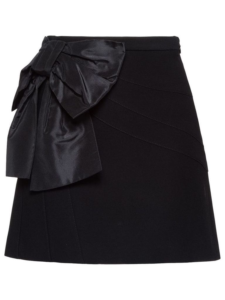Miu Miu Cady skirt with bow - Black