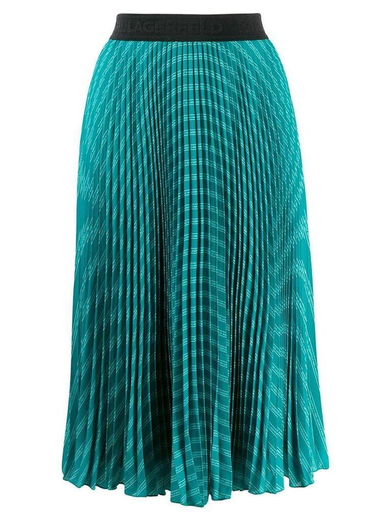 Karl Lagerfeld logo motif skirt - Green