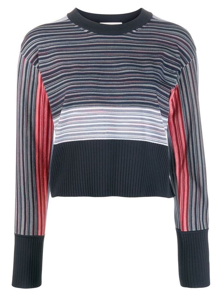 Sportmax contrast striped sweater - Blue