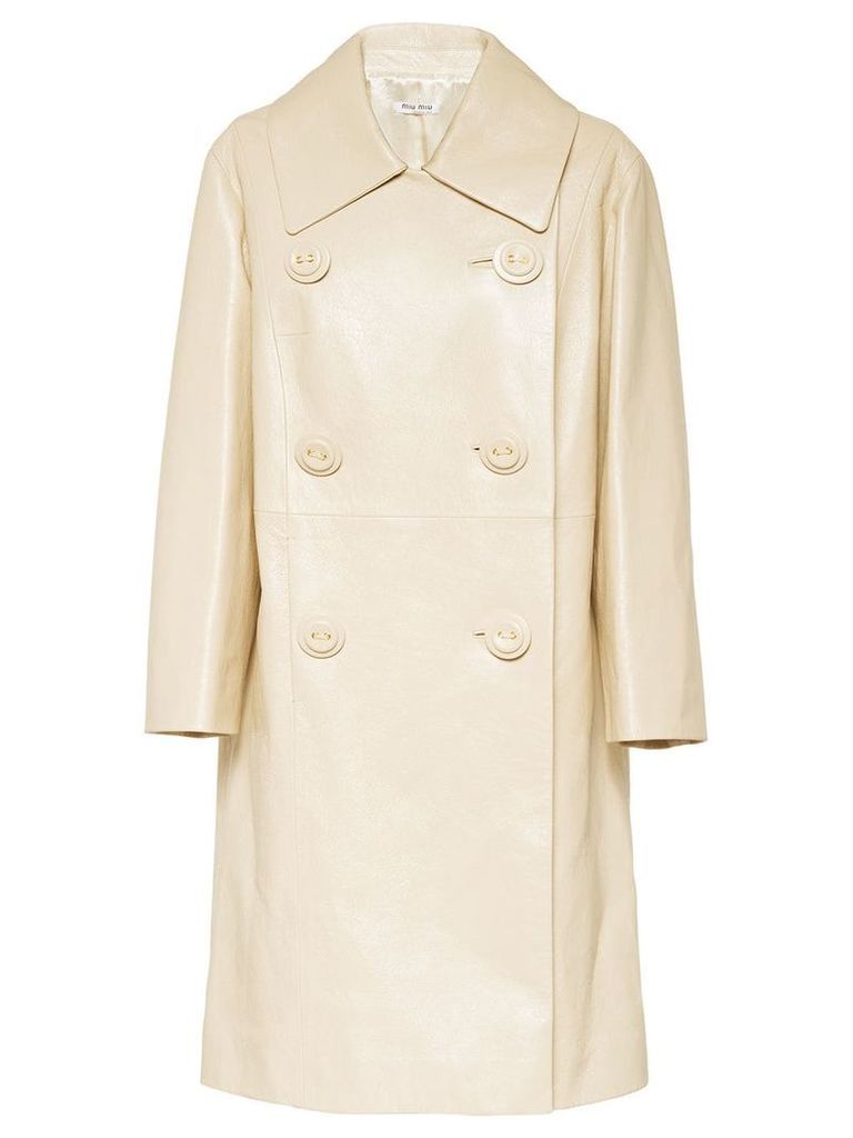 Miu Miu double-breasted coat - Neutrals