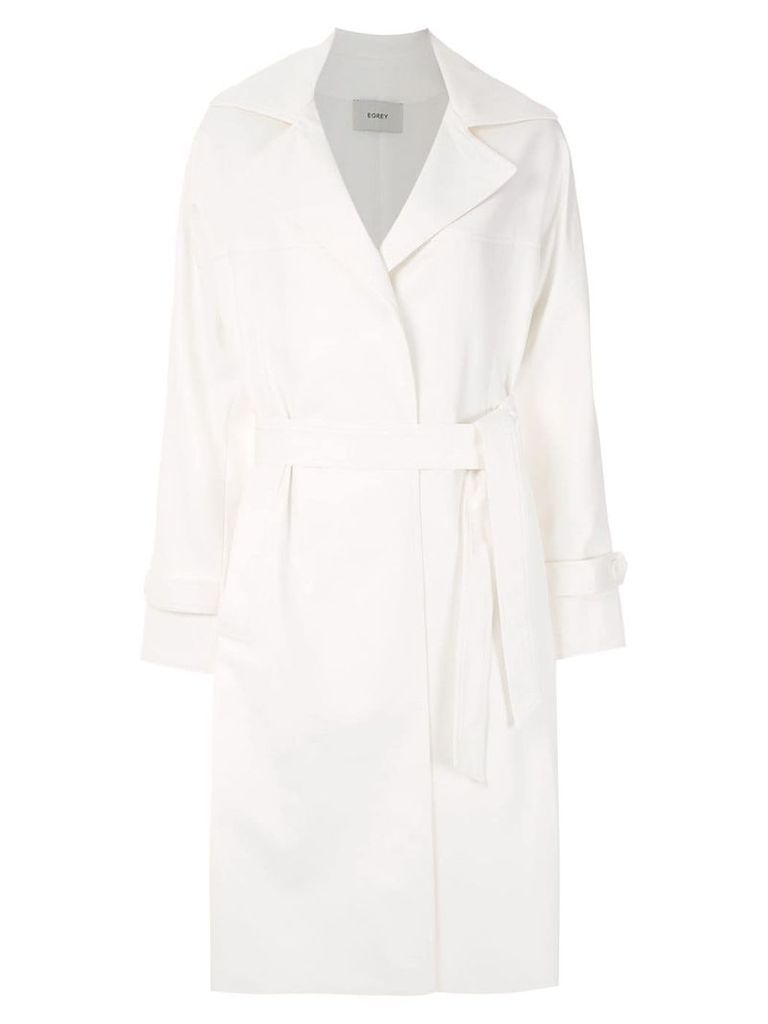 Egrey midi trench coat - White