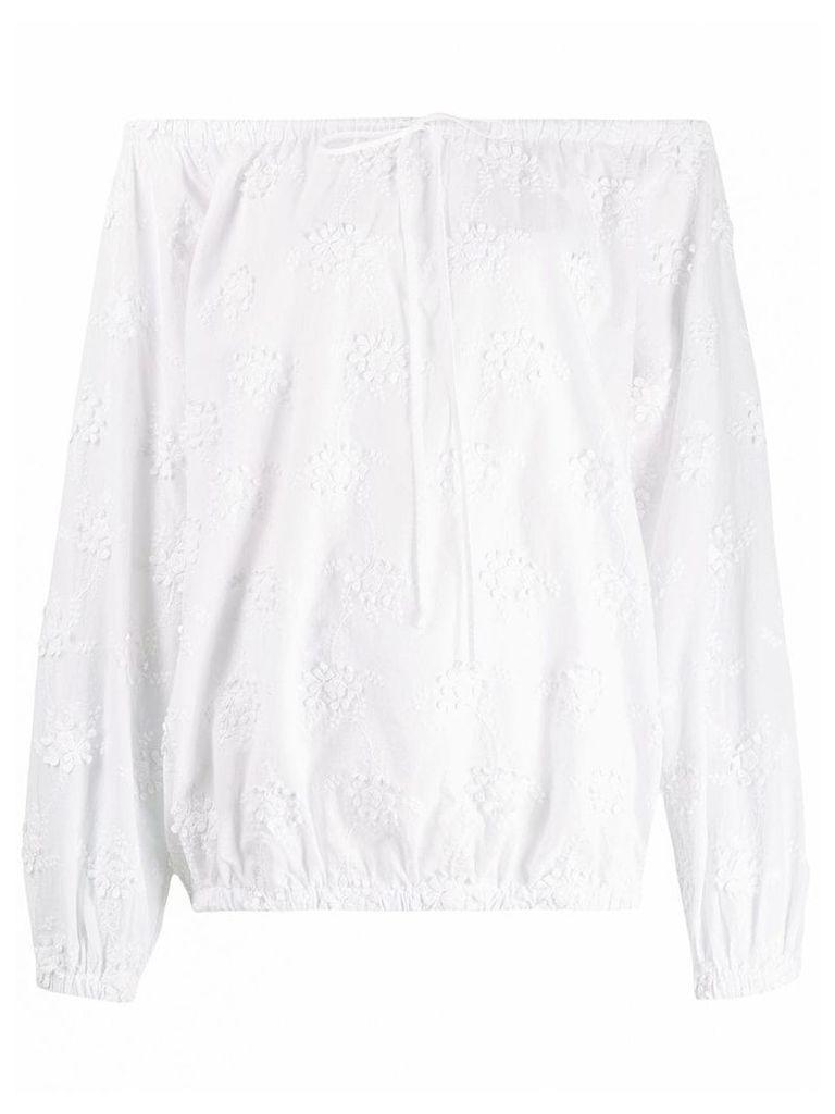 Love Moschino off-shoulder floral blouse - White