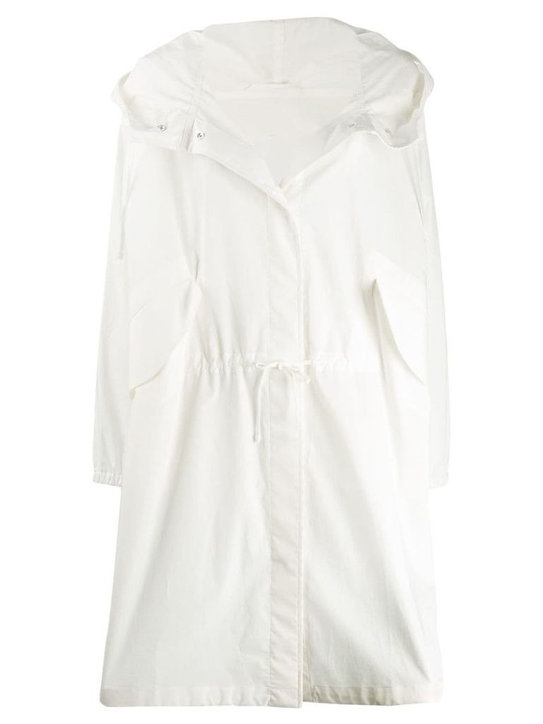 Jil Sander printed logo raincoat - White