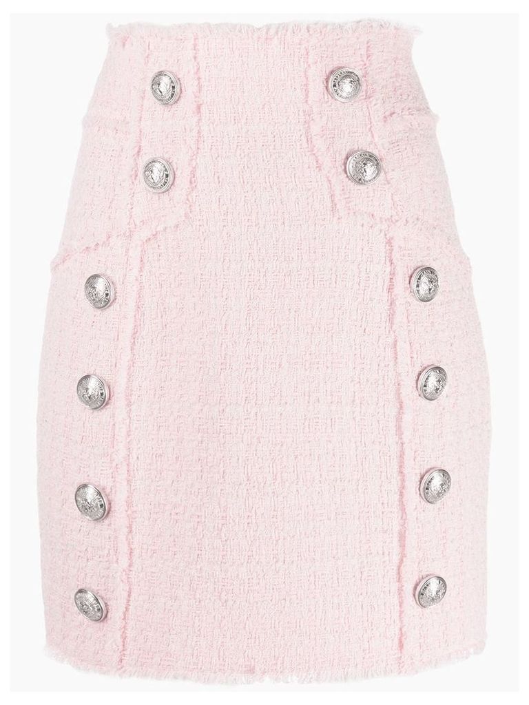 Balmain tweed pencil skirt - Pink