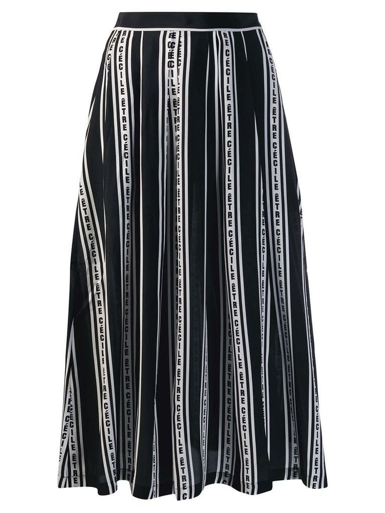 Être Cécile striped midi skirt - Black