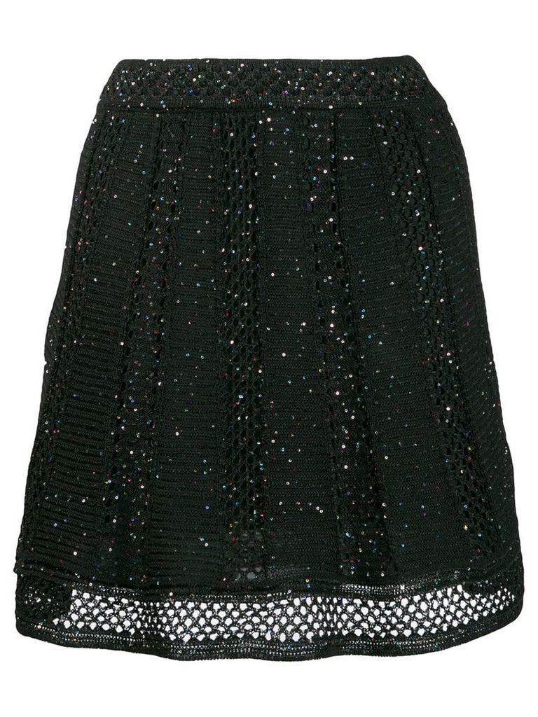 M Missoni glitter sequin knitted skirt - Black