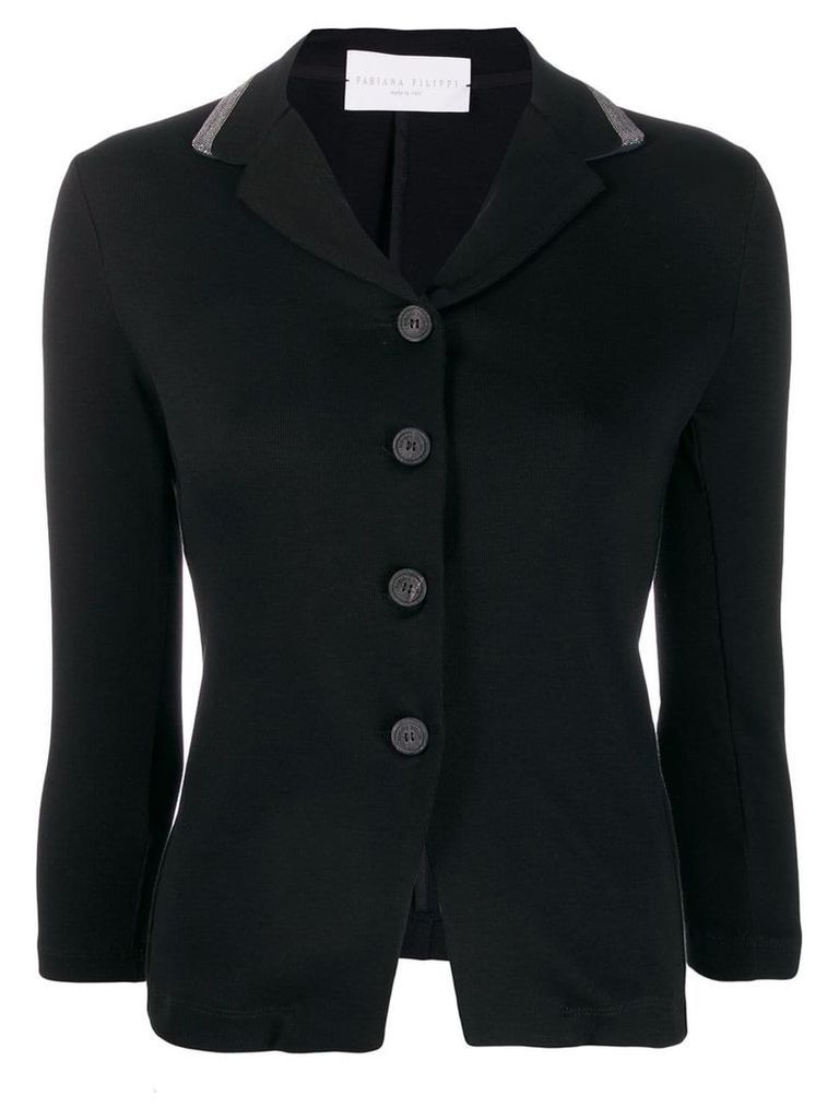 Fabiana Filippi knitted style blazer jacket - Black