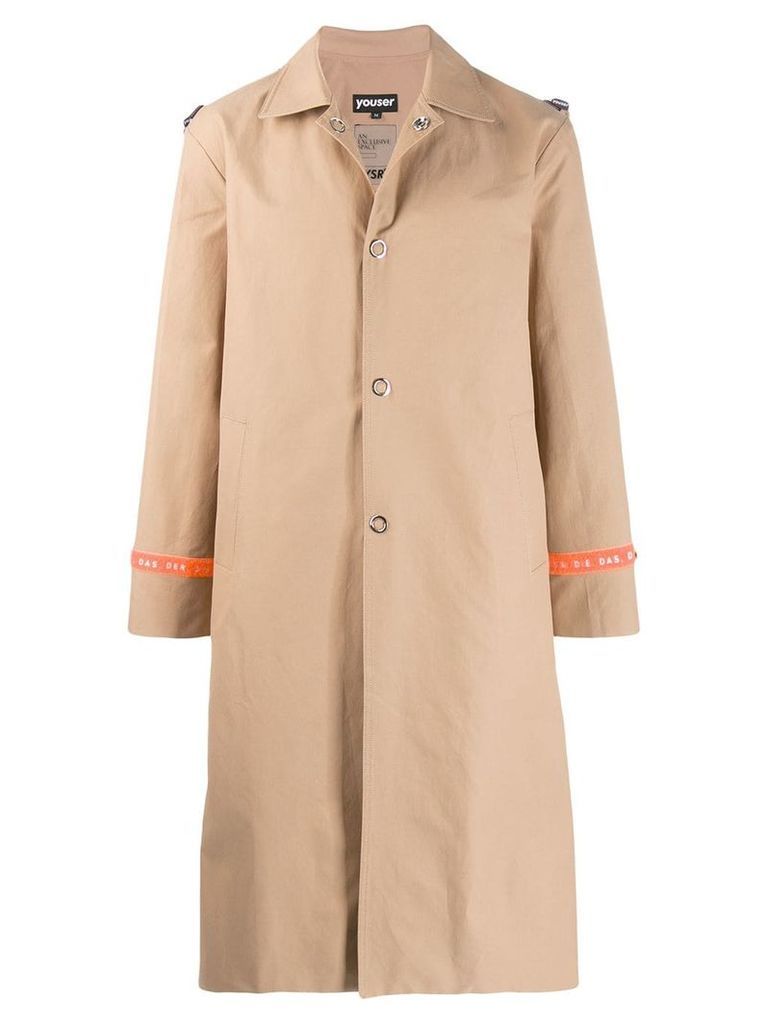 Youser banded trench coat - Neutrals