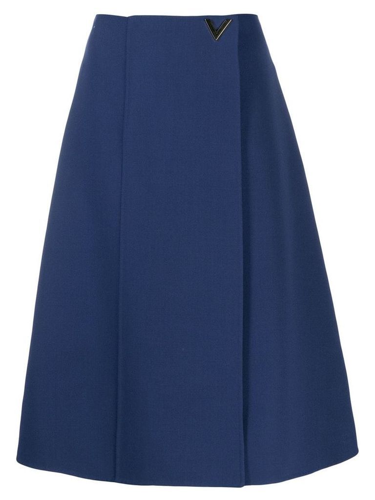 Valentino A-line midi skirt - Blue
