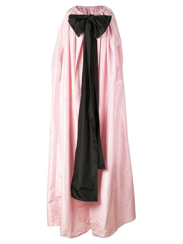 Adam Lippes draped coat with large bow - Pink