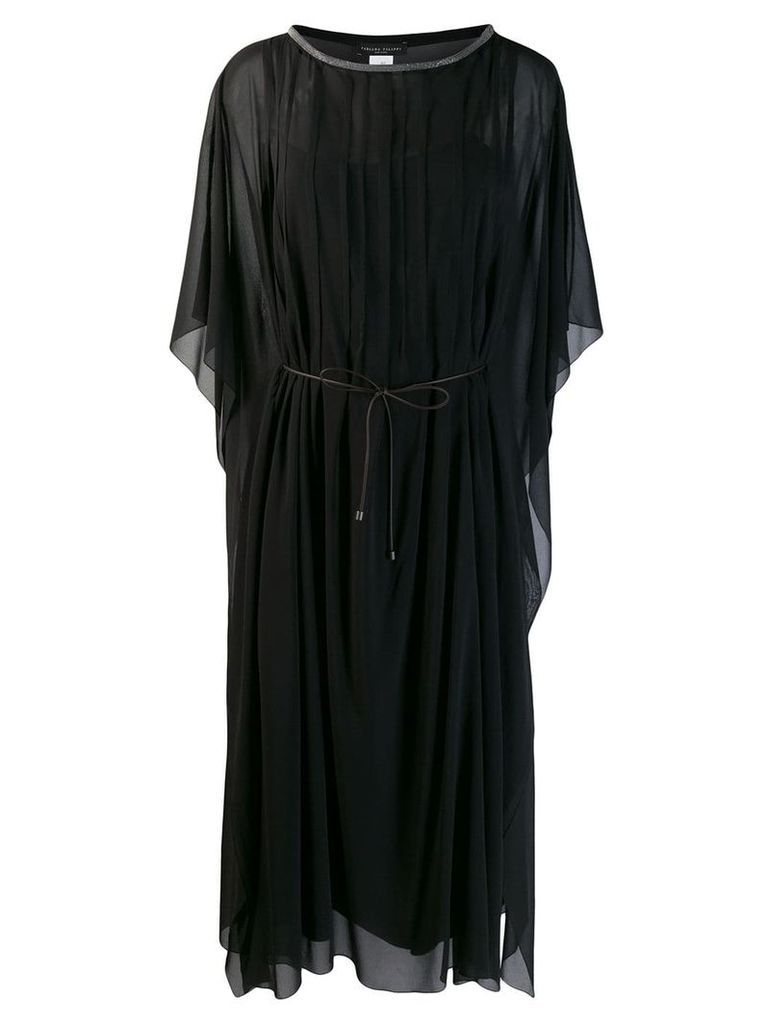 Fabiana Filippi sheer mid-length dress - Black