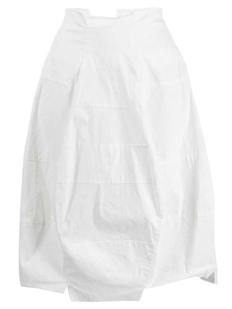 Rundholz A-line paperbag skirt - White