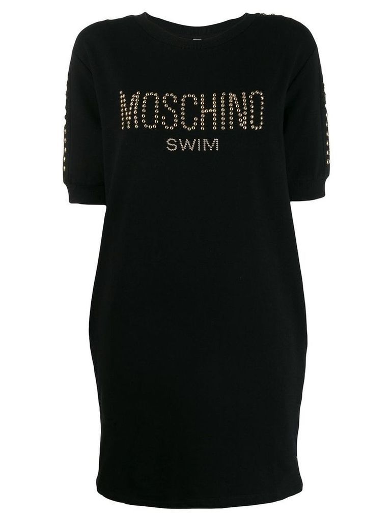Moschino Moschino Swim studded T-shirt dress - Black