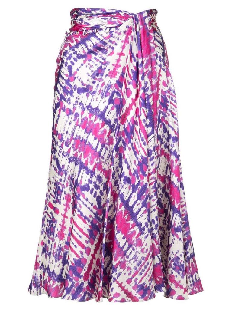 Prabal Gurung tie dye sarong skirt - Purple