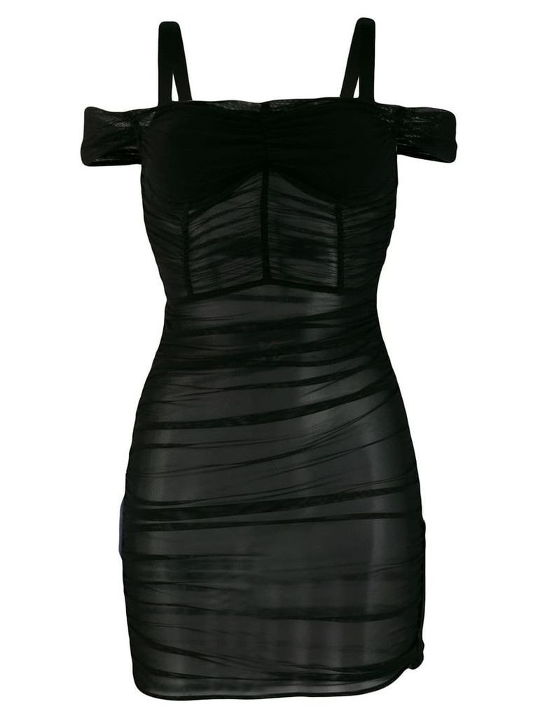 Danielle Guizio Lynx ruched dress - Black