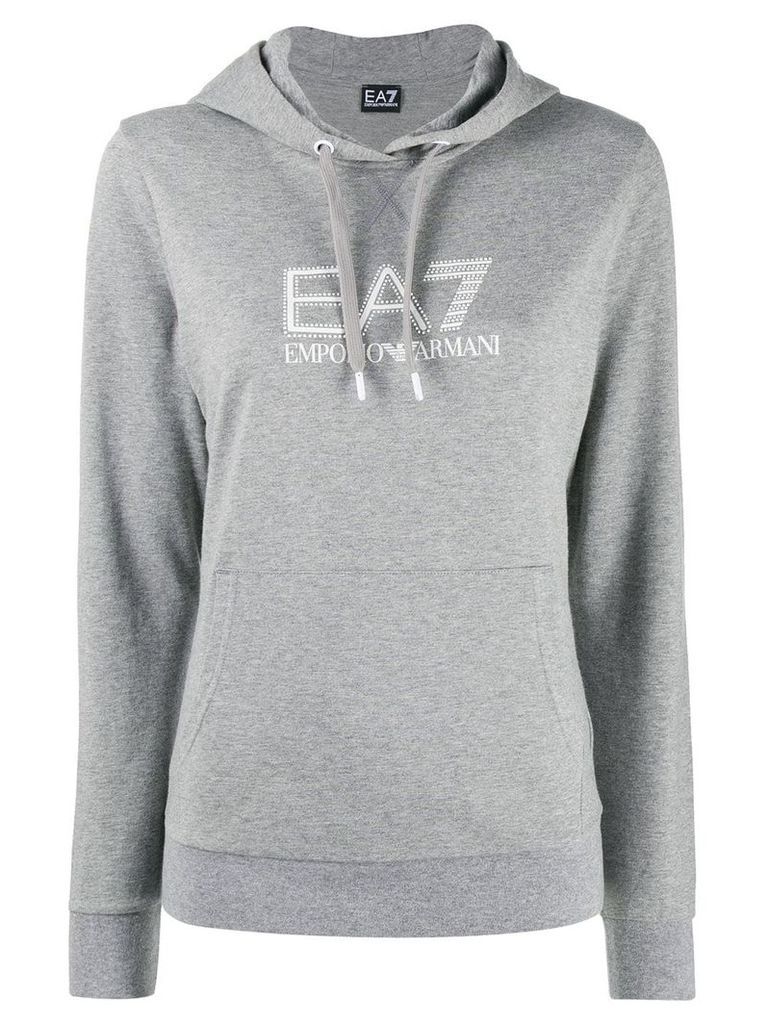 Ea7 Emporio Armani kangaroo pocket hoodie - Grey