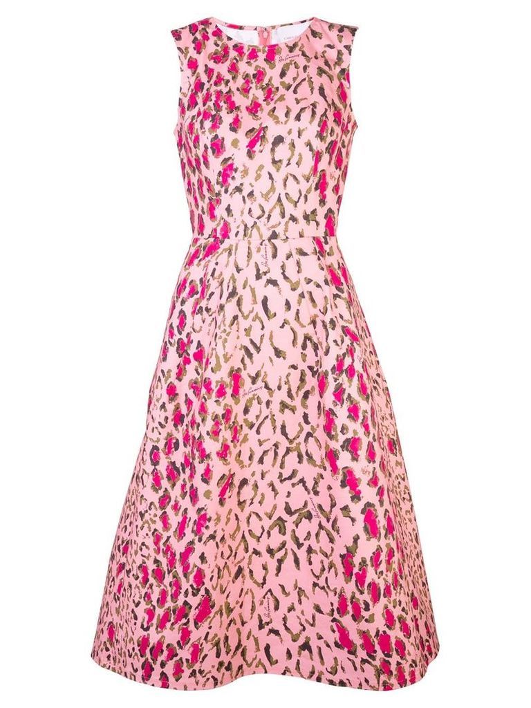 Carolina Herrera animal print midi dress - Pink