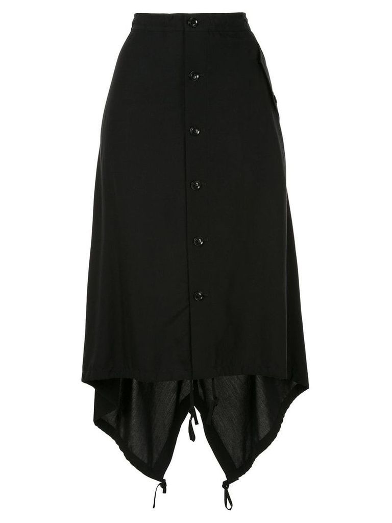 Y's buttoned high waisted skirt - Black