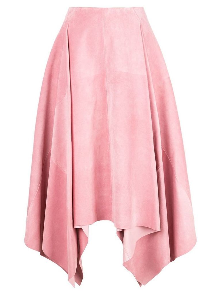 Salvatore Ferragamo asymmetric midi skirt - Pink