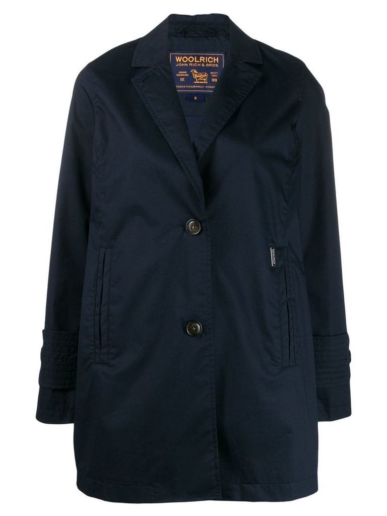 Woolrich single-breasted trench coat - Blue